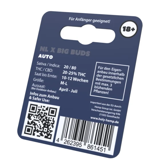Iconic Genetics - NL x BigBud (3 Cannabissamen)